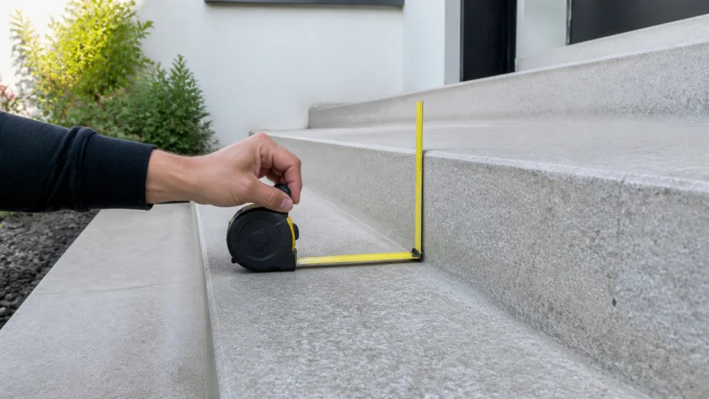 Illustration éditoriale pour l’article « Profondeur de marche d'escalier extérieur : normes et calcul »