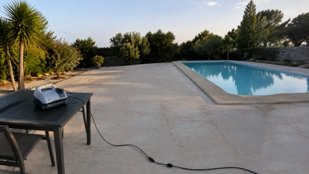 Illustration éditoriale pour l’article « La distance de sécurité électrique pour votre piscine »